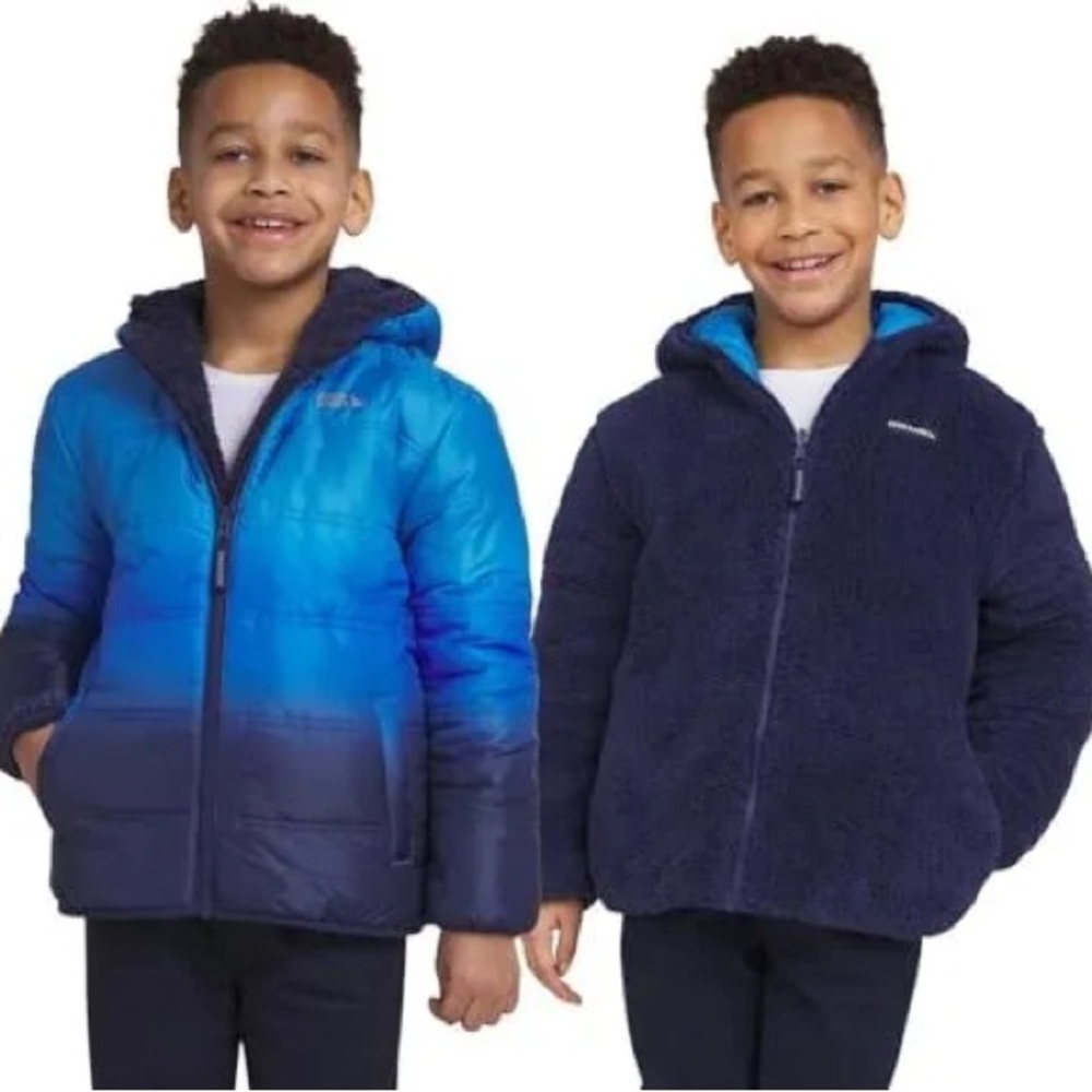 Eddie Bauer Kids' Reversible Puffer Jacket and Fleece Jacket